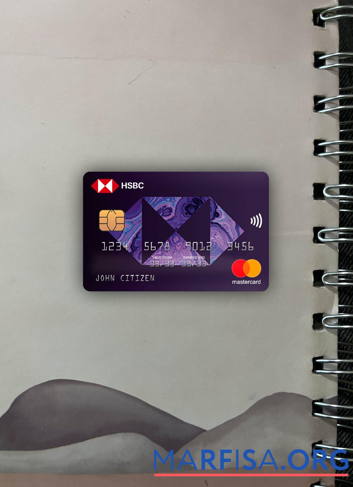 Греция HSBC mastercard фотообраз Лицевая сторона дизайн