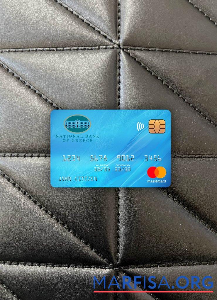 Греция национальный Банковский mastercard фотообраз Лицевая сторона предпросмотр