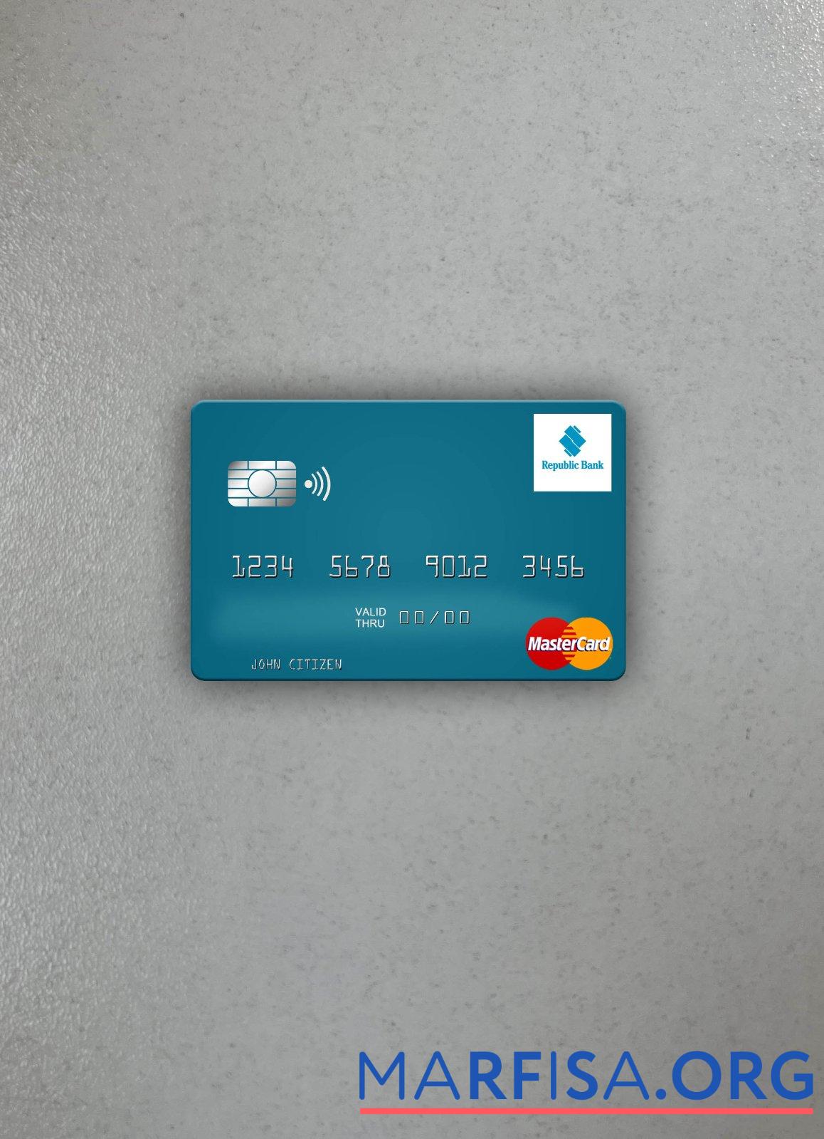 Гренада Republic Банковский Гренада mastercard фотообраз Лицевая сторона макет