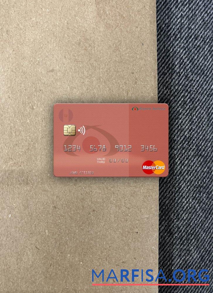 Гватемала Azteca Банковский mastercard фотообраз Лицевая сторона макет