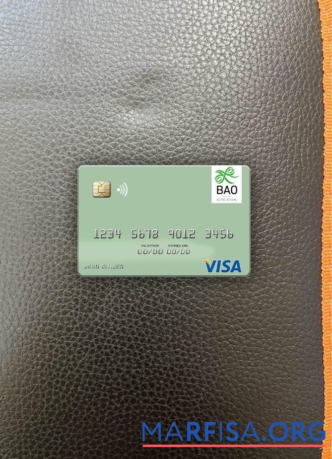 Гвинея Bissau Banco Da Africa Ocidental Виза Дебет Карта фотообраз Лицевая сторона предпросмотр