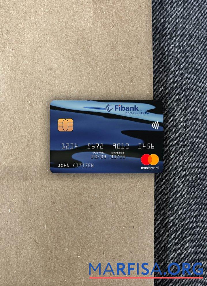 Гвинея Fibank mastercard фотообраз Лицевая сторона макет