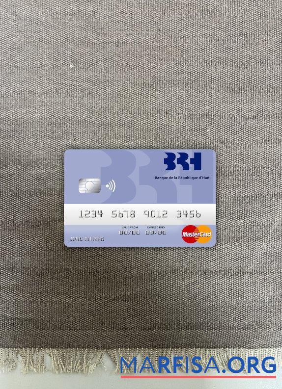 Гаити BRH Банковский mastercard фотообраз Лицевая сторона шаблон