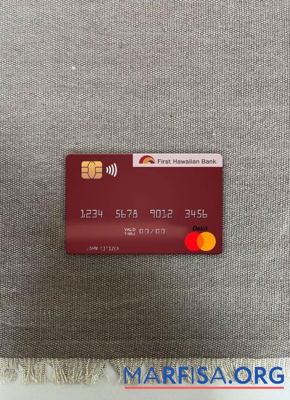 Hawaii First Hawaiian Банковский mastercard фотообраз Лицевая сторона предпросмотр