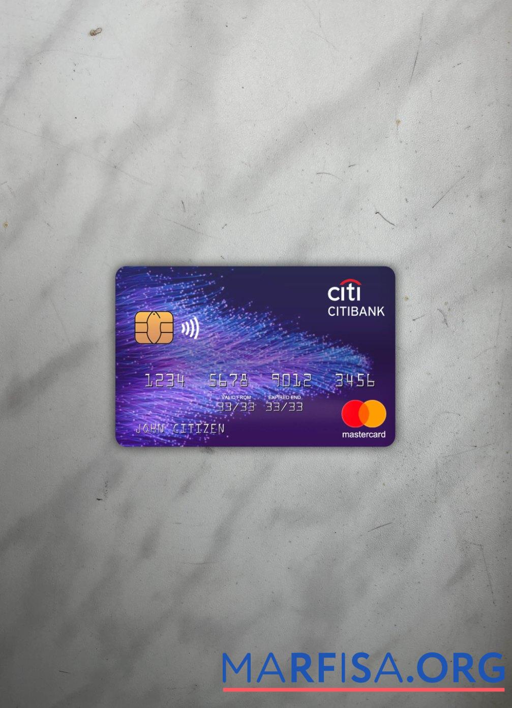 Гонконг Citibank mastercard фотообраз Лицевая сторона предпросмотр