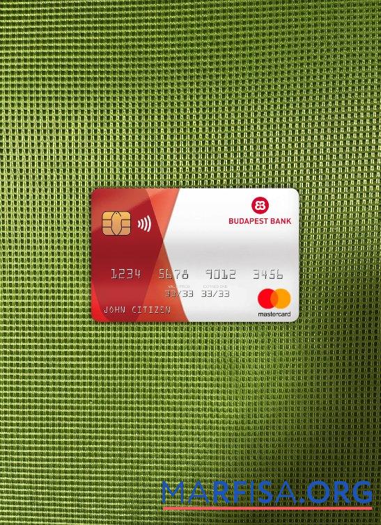 Венгрия Budapest Банковский mastercard фотообраз Лицевая сторона шаблон