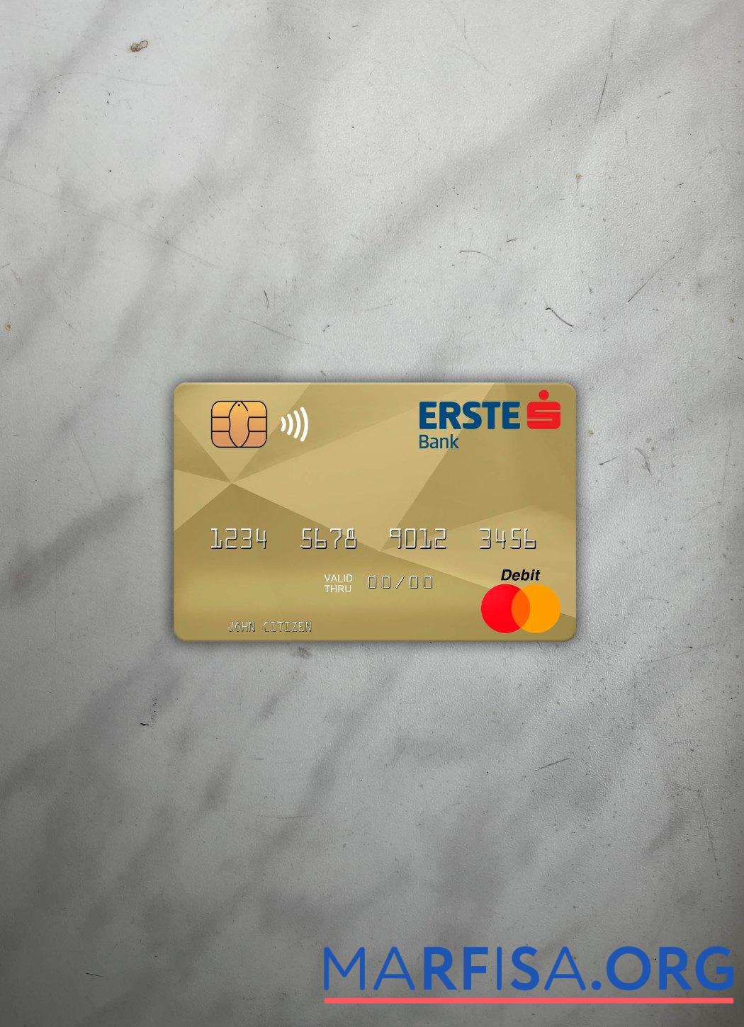 Венгрия Erste Банковский mastercard фотообраз Лицевая сторона предпросмотр