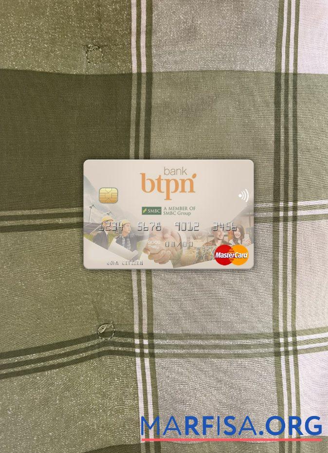 Индонезия Банковский BTPN mastercard фотообраз Лицевая сторона образец
