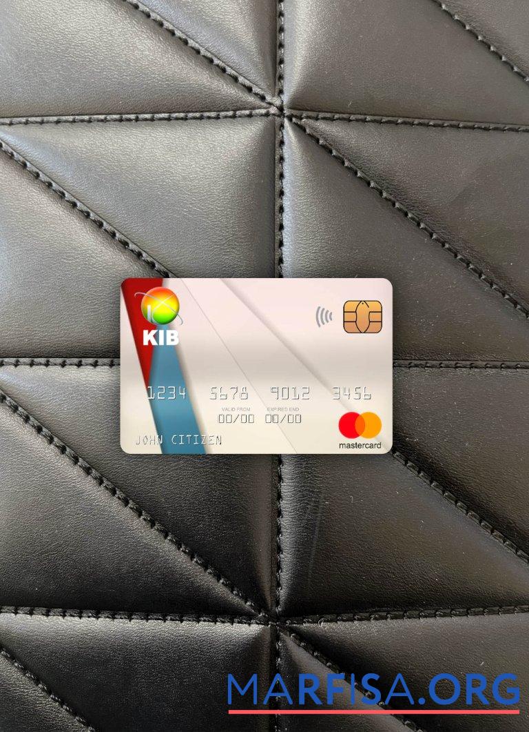 Ирак Kurdistan International Банковский mastercard фотообраз Лицевая сторона образец