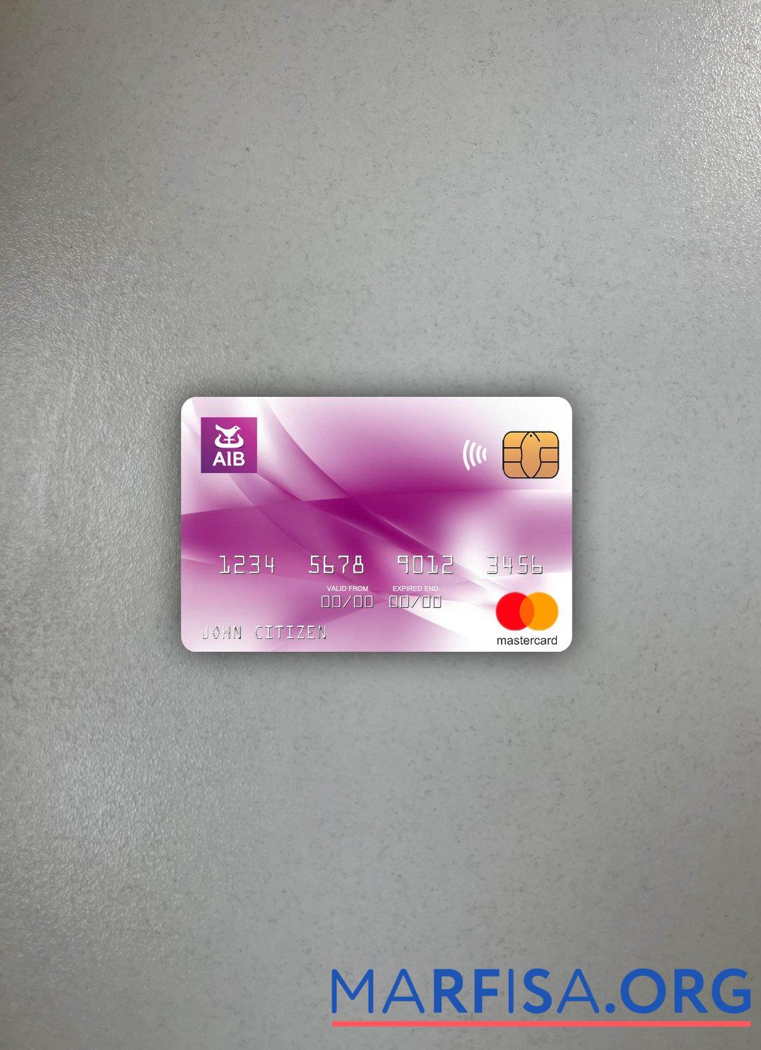 Ирландия AIB Банковский mastercard фотообраз Лицевая сторона предпросмотр