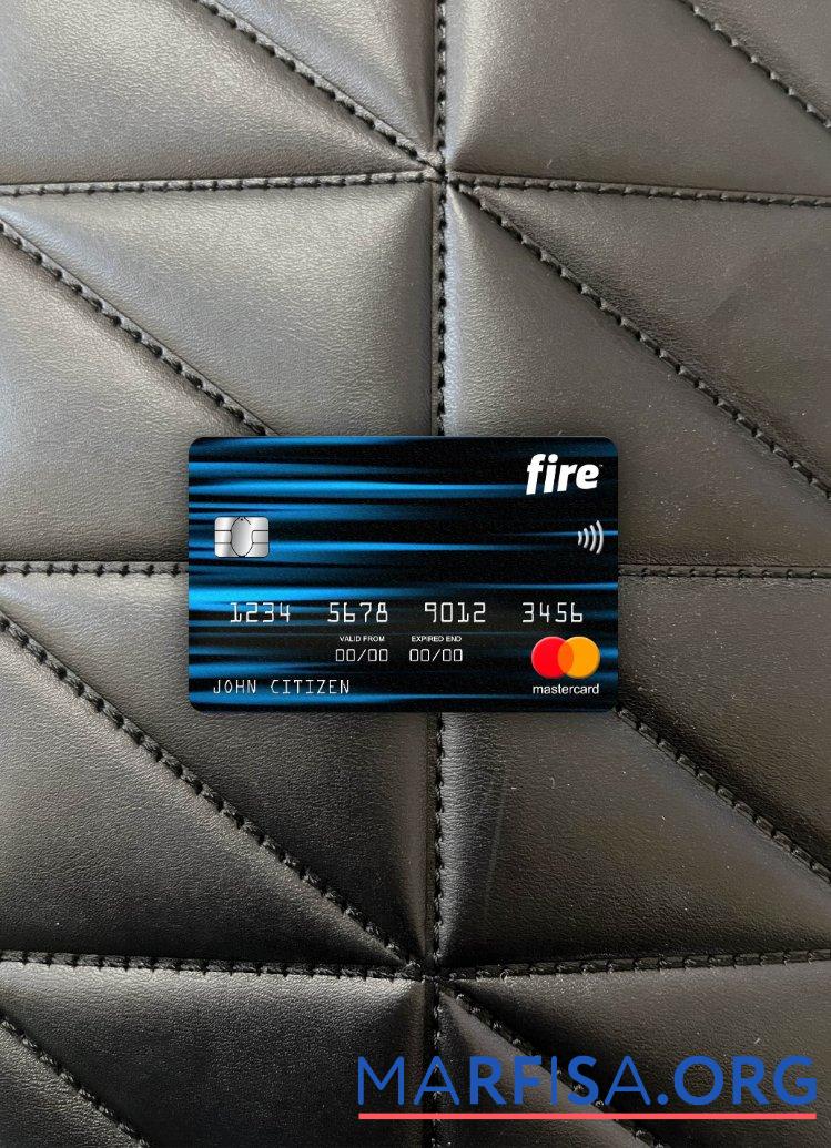 Ирландия Fire Financial Банковский mastercard фотообраз Лицевая сторона макет