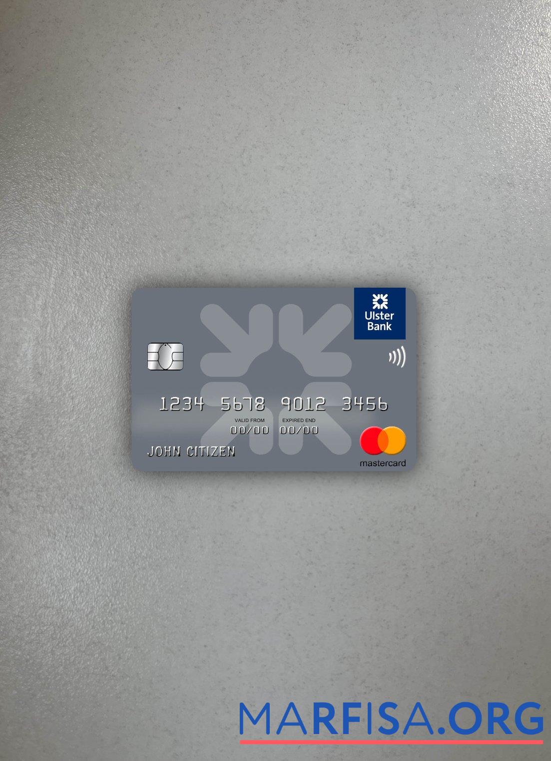 Ирландия Ulster Банковский Ирландия mastercard фотообраз Лицевая сторона предпросмотр