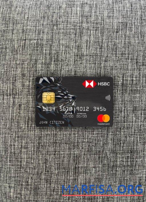 Израиль HSBC Банковский mastercard фотообраз Лицевая сторона макет