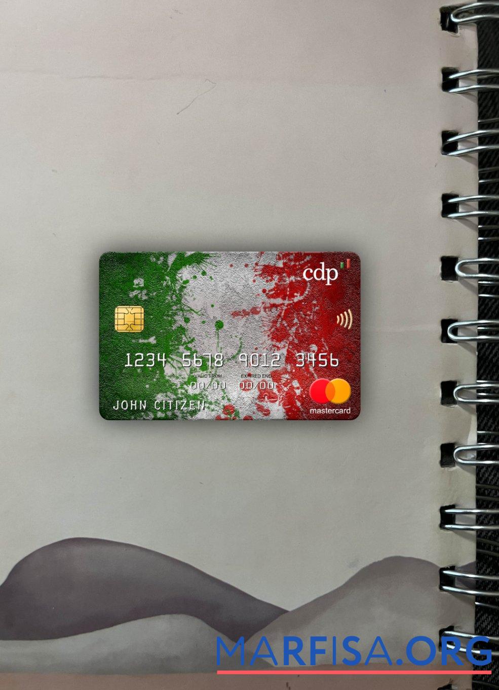 Италия Cassa Depositi e Prestiti Банковский mastercard фотообраз Лицевая сторона дизайн