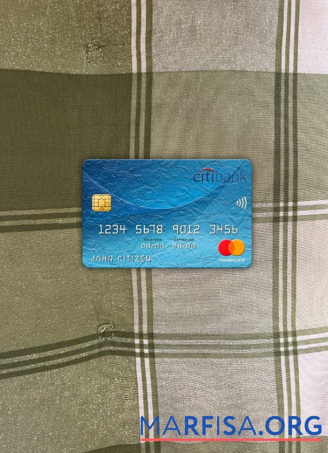 Италия Citibank mastercard фотообраз Лицевая сторона образец