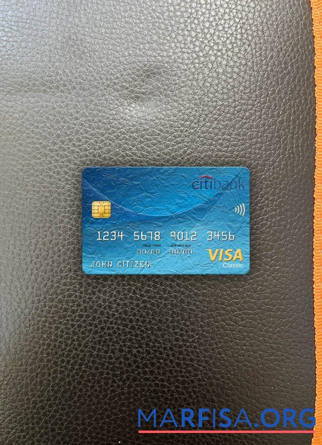 Италия Citibank Виза classic Карта фотообраз Лицевая сторона предпросмотр