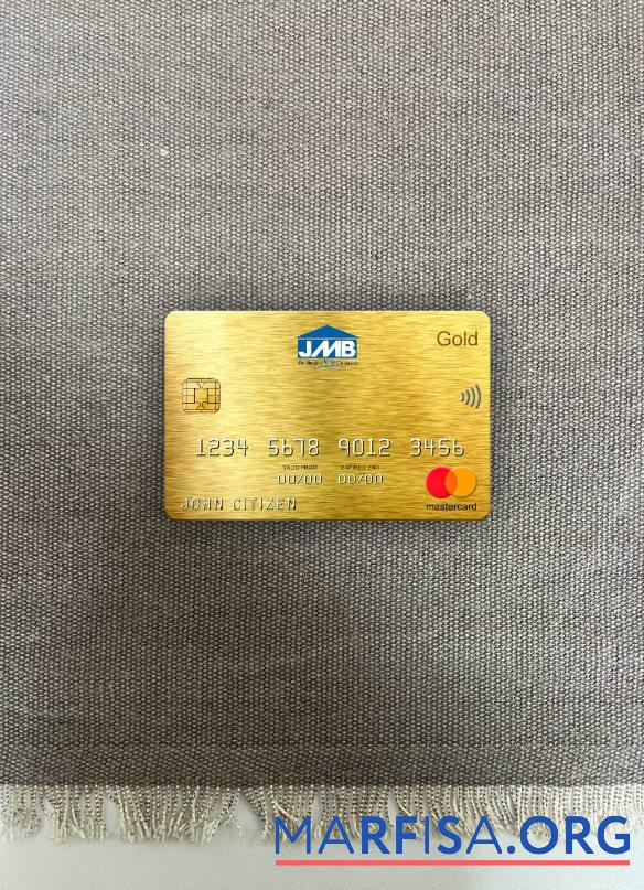 Ямайка Ипотека Банковский mastercard gold фотообраз Лицевая сторона дизайн