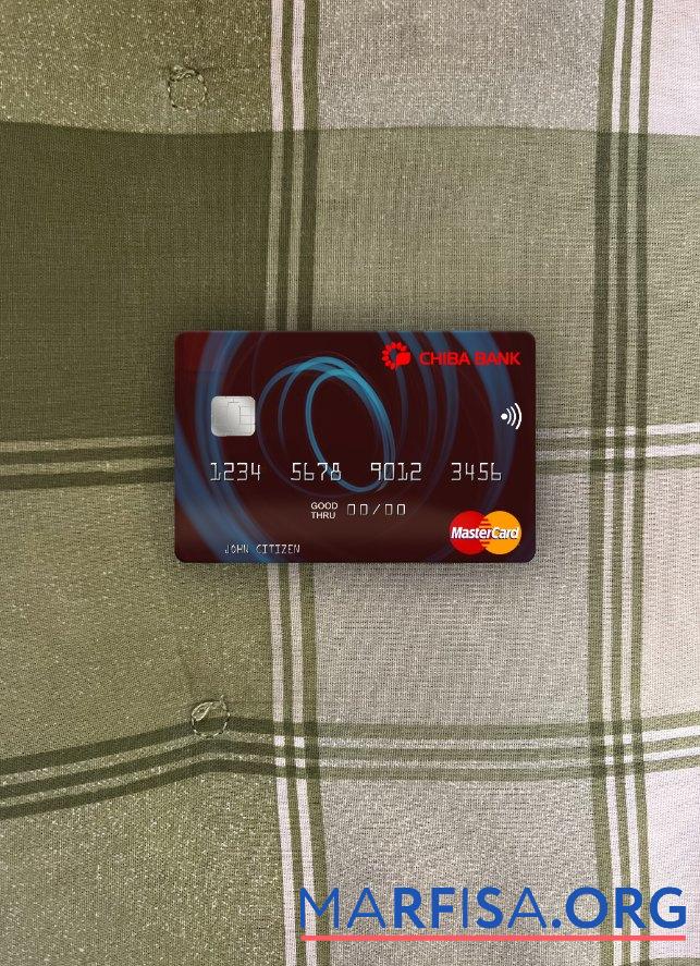 Япония Chiba Банковский mastercard фотообраз Лицевая сторона шаблон