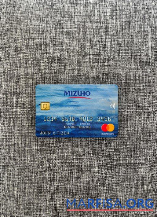 Япония Mizuho Банковский mastercard фотообраз Лицевая сторона предпросмотр
