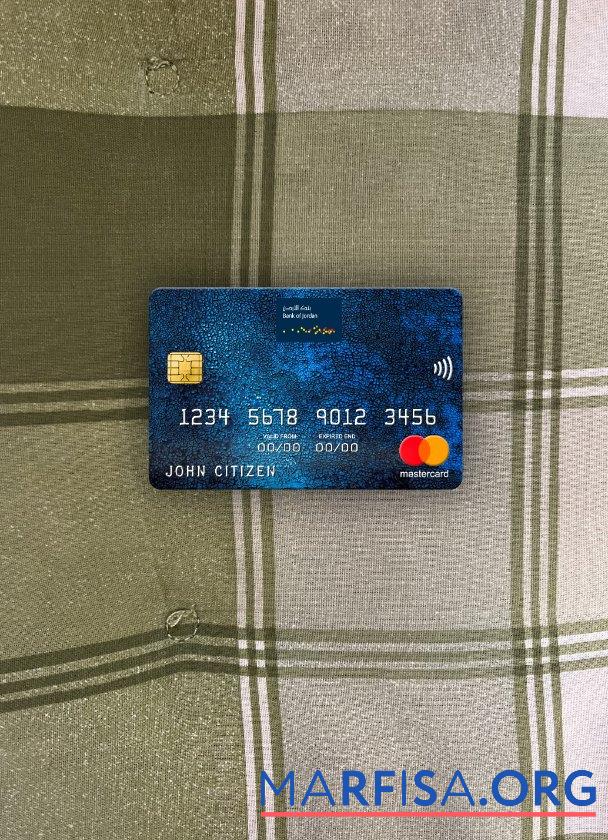 Иордания Банковский of Иордания mastercard фотообраз Лицевая сторона дизайн