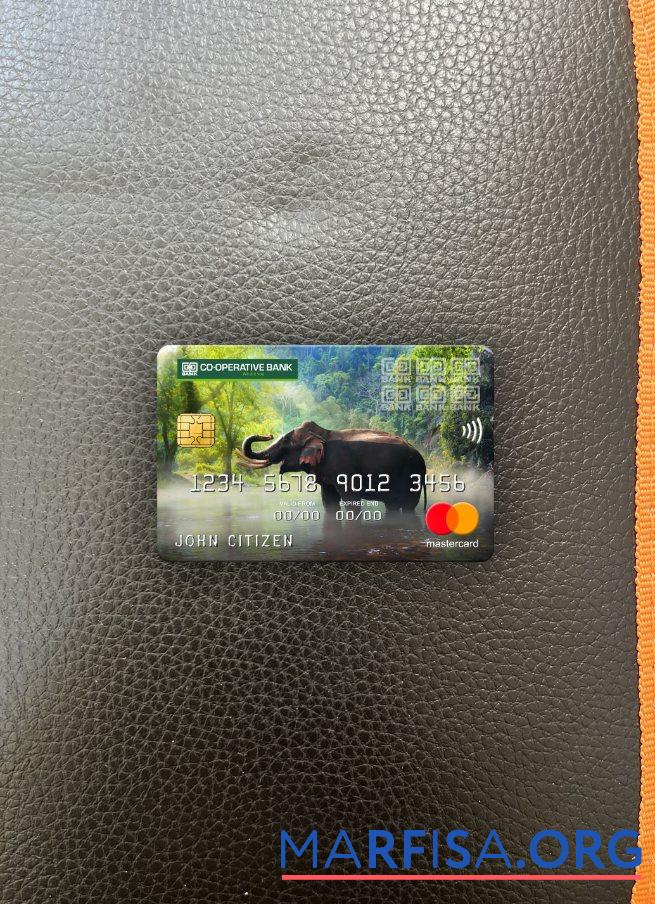 Кения Co operative Банковский mastercard фотообраз Лицевая сторона дизайн