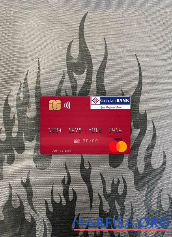 Кения Guardian Банковский mastercard фотообраз Лицевая сторона предпросмотр