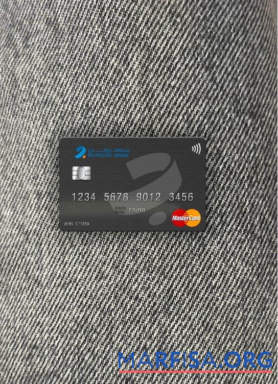 Кувейт Burgan Банковский mastercard фотообраз Лицевая сторона дизайн