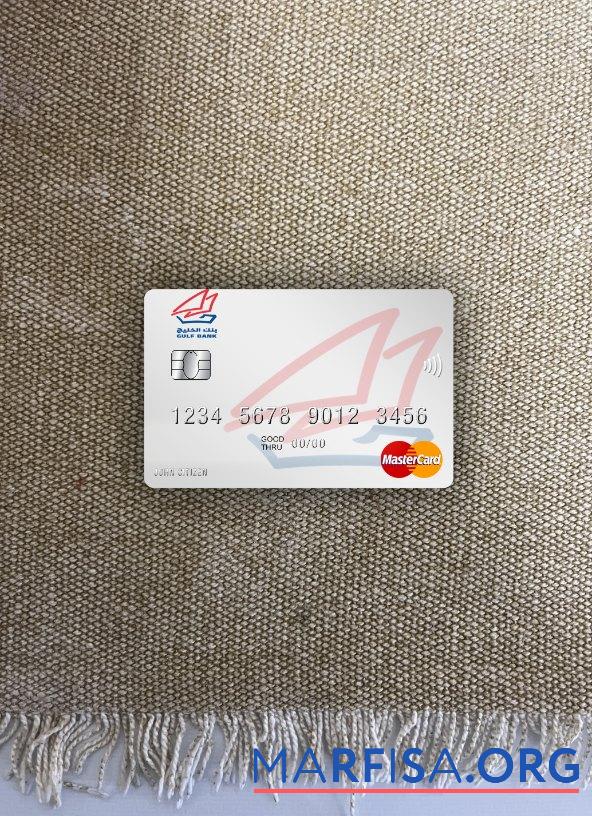 Кувейт Gulf Банковский mastercard фотообраз Лицевая сторона образец