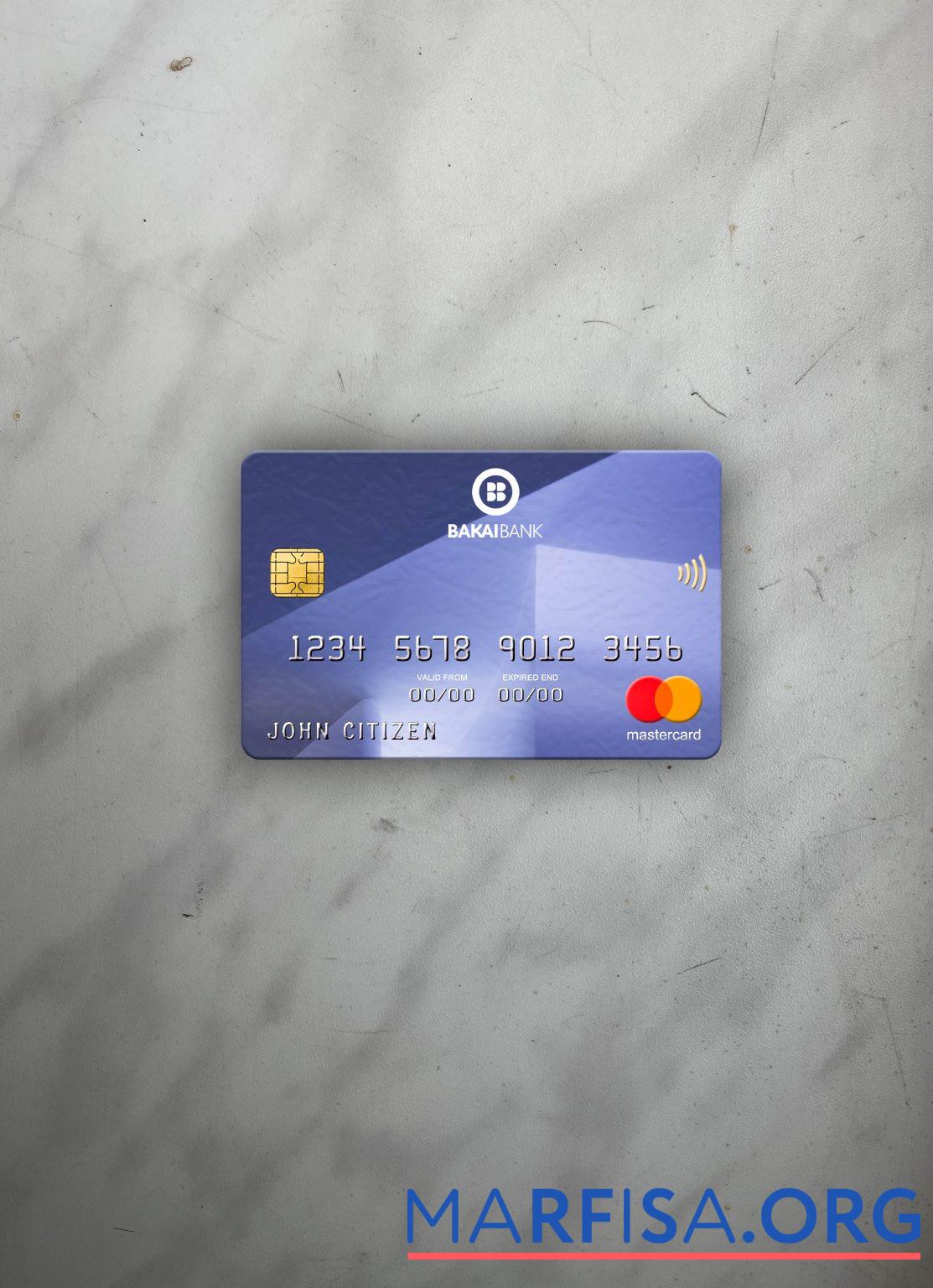 Кыргызстан OJSC Bakai Банковский mastercard фотообраз Лицевая сторона предпросмотр