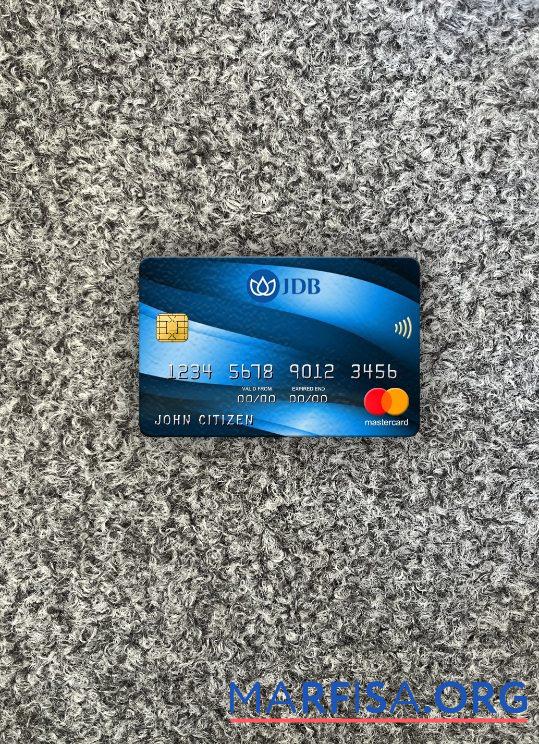 Лаос Joint Development Банковский mastercard фотообраз Лицевая сторона шаблон