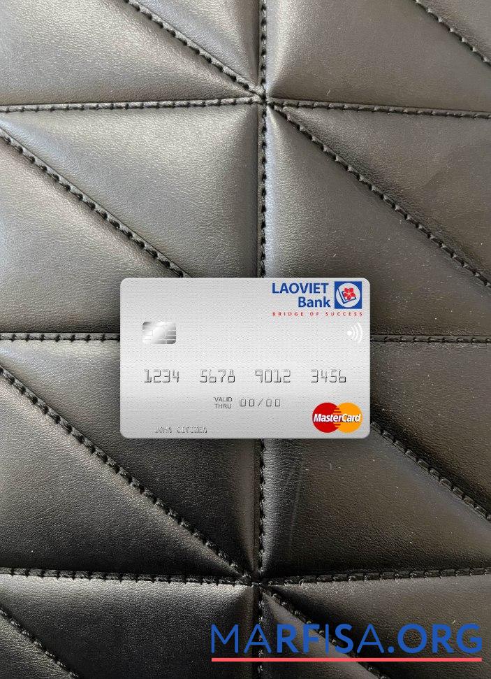 Лаос Lao Viet mastercard фотообраз Лицевая сторона шаблон