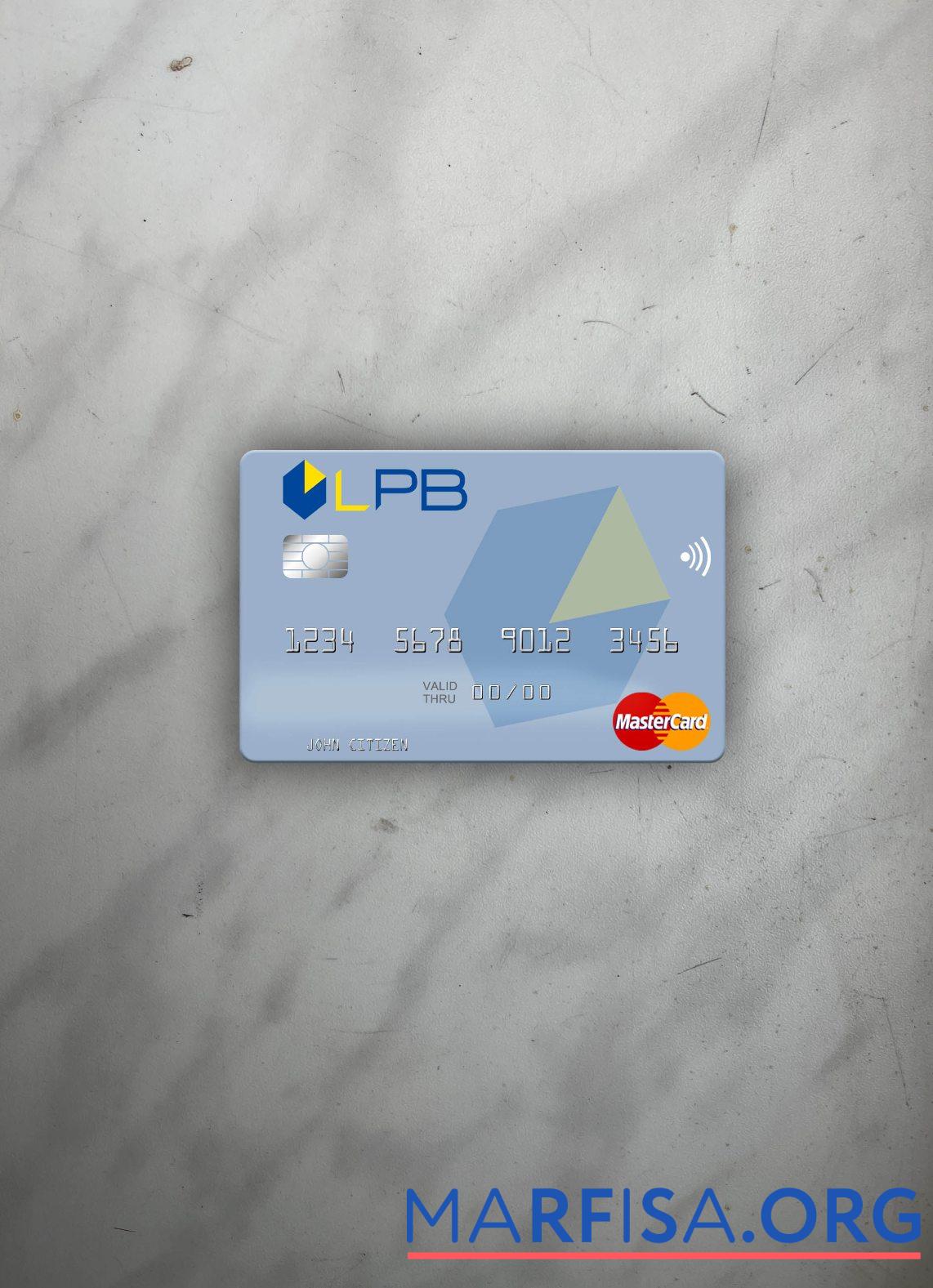 Латвия LPB Банковский mastercard фотообраз Лицевая сторона предпросмотр