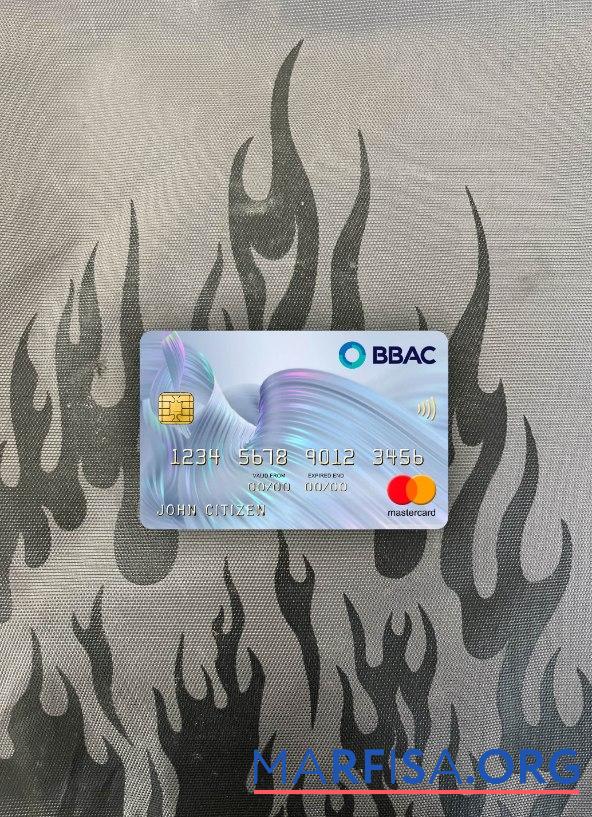 Ливан BBAC Банковский mastercard фотообраз Лицевая сторона шаблон