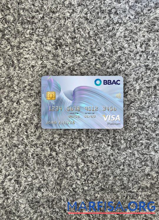 Ливан BBAC Виза platinum Карта фотообраз Лицевая сторона предпросмотр