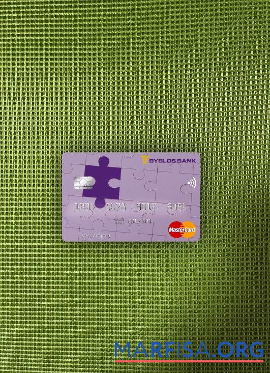 Ливан Byblos Банковский mastercard фотообраз Лицевая сторона дизайн