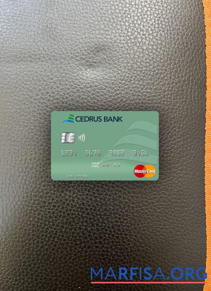 Ливан Cedrus Банковский mastercard фотообраз Лицевая сторона предпросмотр