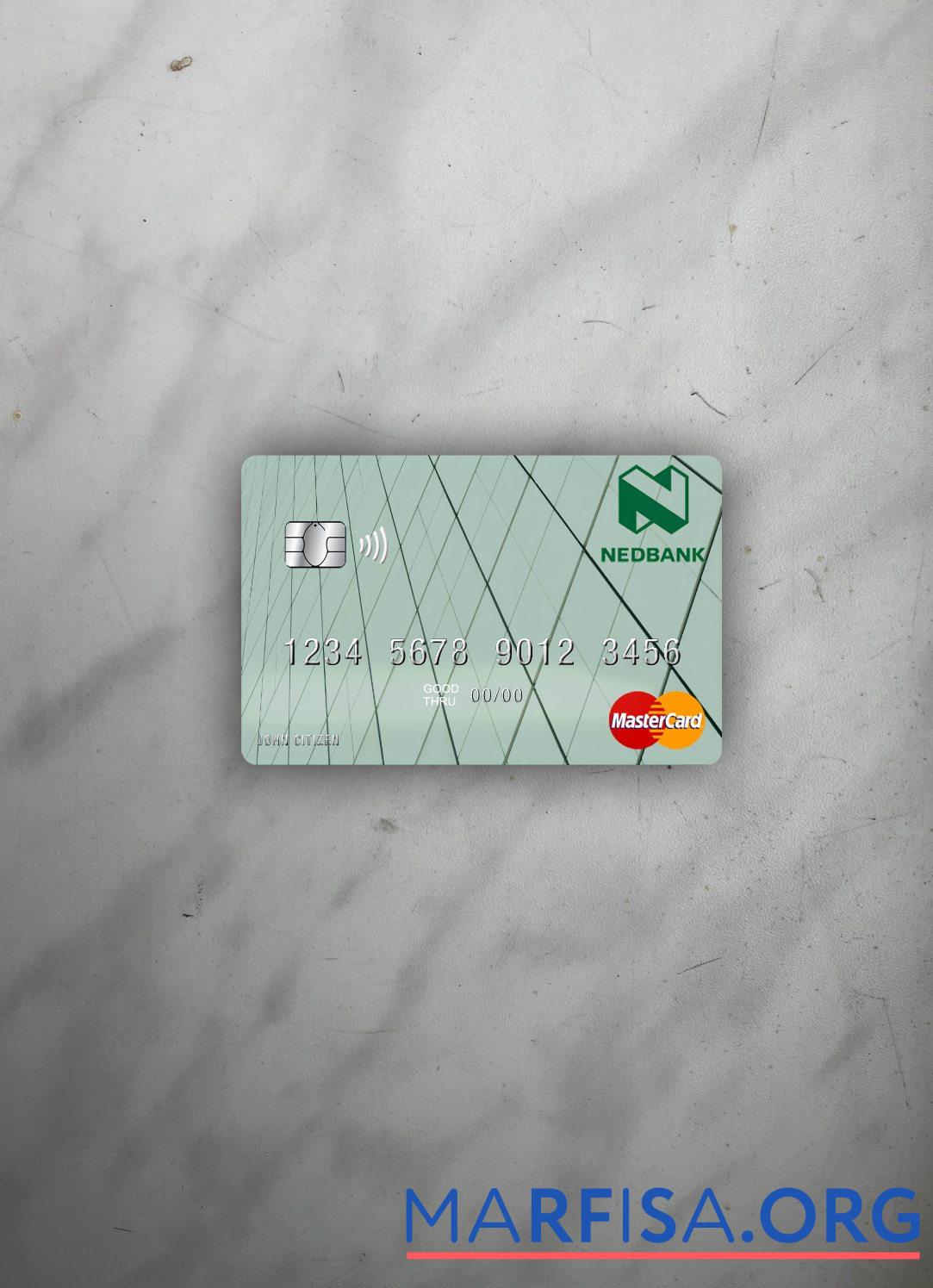 Лесото Nedbank mastercard фотообраз Лицевая сторона макет