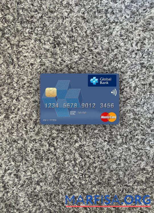 Либерия Global Банковский Либерия mastercard фотообраз Лицевая сторона дизайн