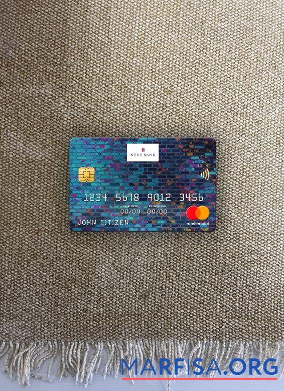 Лихтенштейн Neue Банковский AG Банковский mastercard фотообраз Лицевая сторона предпросмотр