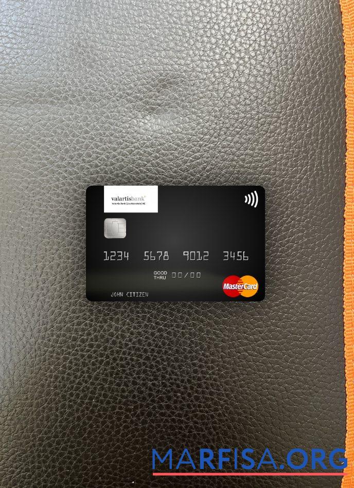 Лихтенштейн Valartis Банковский mastercard фотообраз Лицевая сторона дизайн