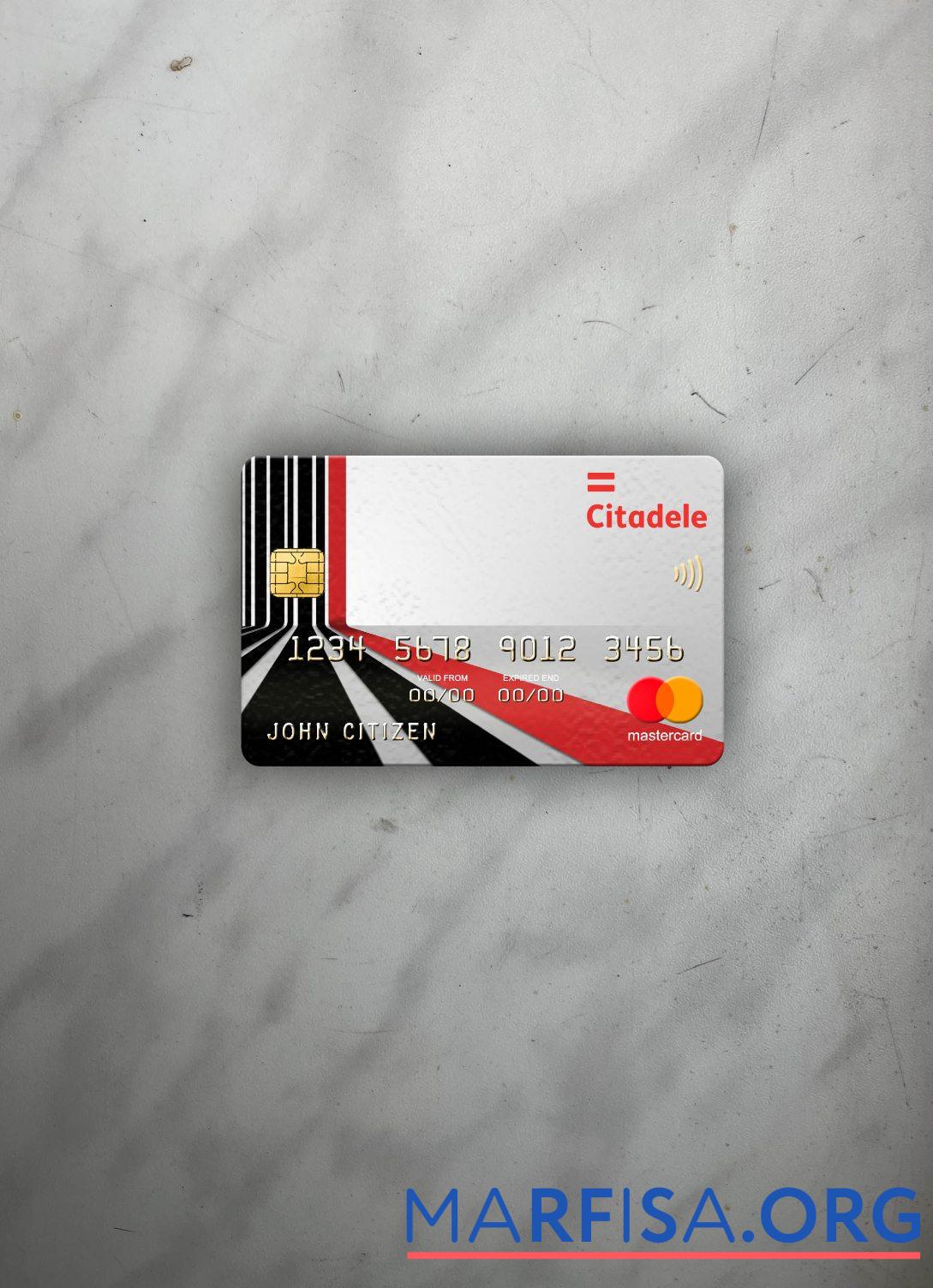 Литва (Litva) Citadele Банковский mastercard фотообраз Лицевая сторона макет
