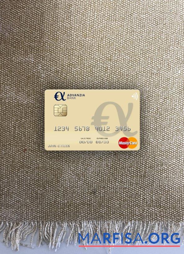 Люксембург Advanzia Банковский mastercard фотообраз Лицевая сторона дизайн