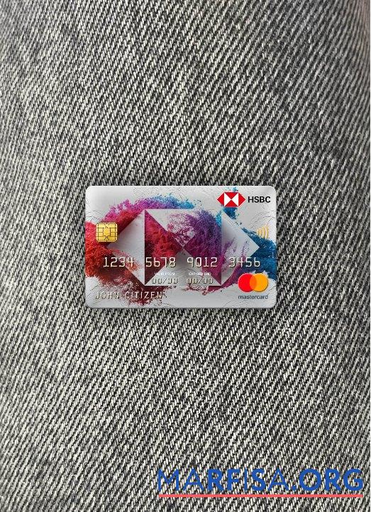 Люксембург HSBC Банковский mastercard фотообраз Лицевая сторона предпросмотр