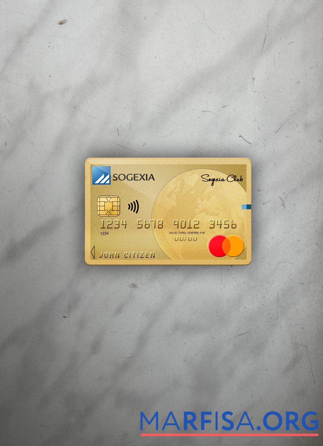 Люксембург Sogexia Банковский mastercard фотообраз Лицевая сторона дизайн