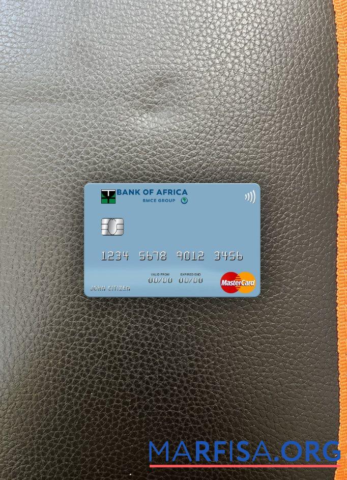 Мадагаскар Банковский of Africa mastercard фотообраз Лицевая сторона макет