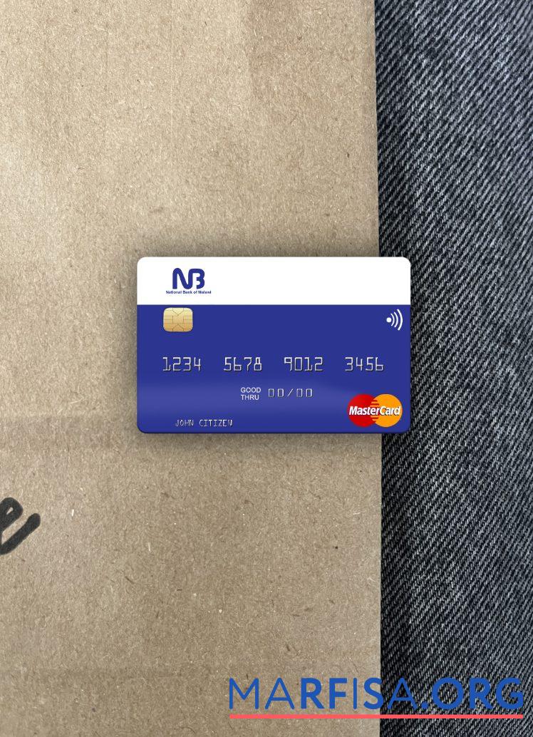 Малави национальный Банковский of Малави mastercard фотообраз Лицевая сторона шаблон