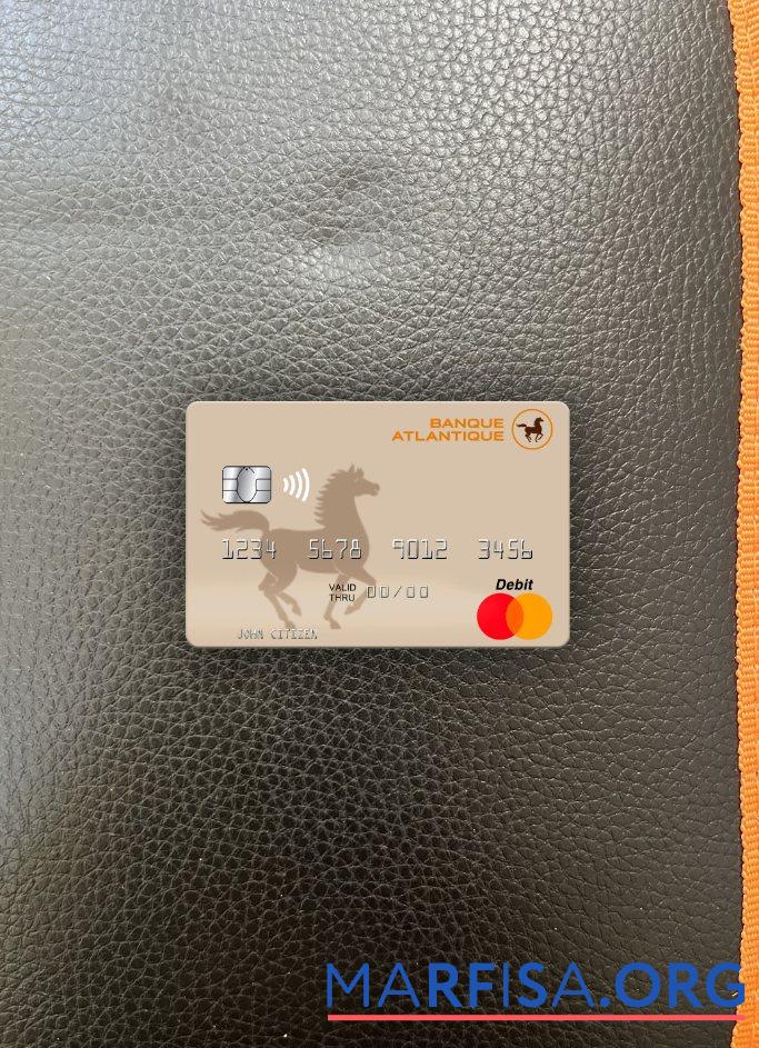 Мали Banque Atlantique mastercard фотообраз Лицевая сторона макет
