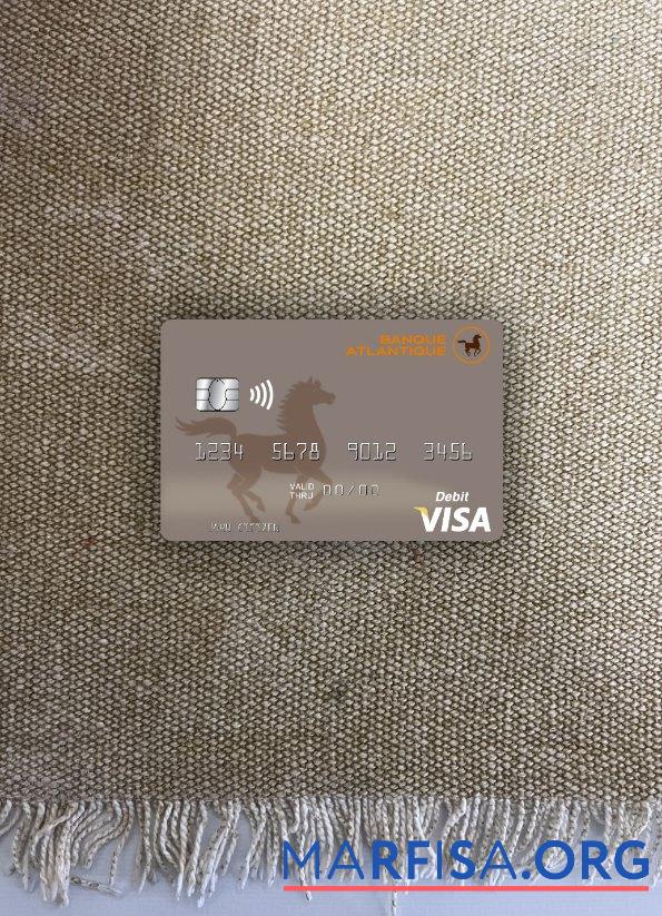 Мали Banque Atlantique Виза Дебет Карта фотообраз Лицевая сторона образец
