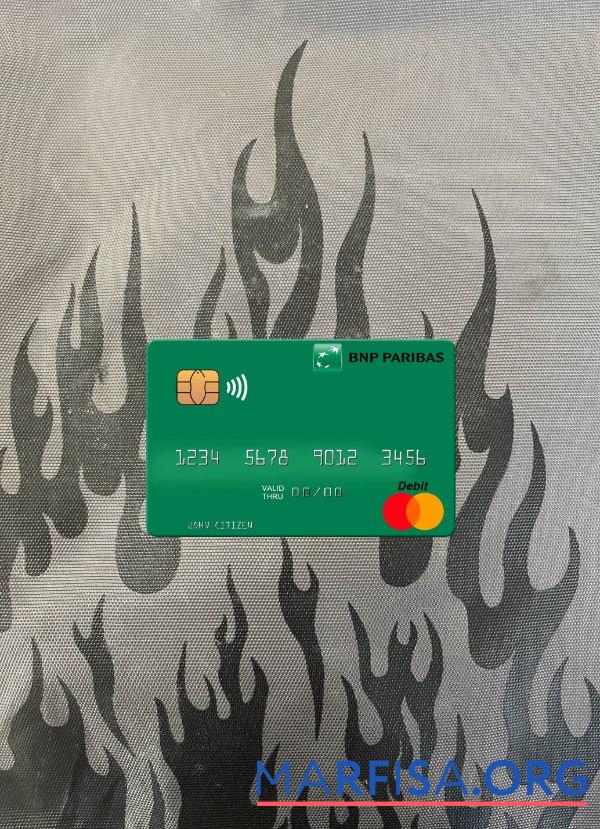 Мавритания BNP Paribas mastercard фотообраз Лицевая сторона образец