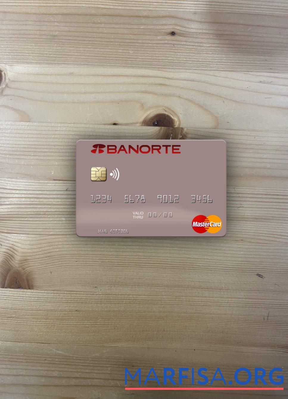 Мексика Banorte Банковский mastercard фотообраз Лицевая сторона предпросмотр